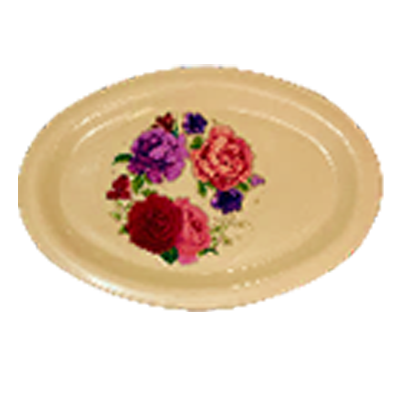 PLATO TAMPIQUEÑO MINI GRUESO CAFÉ DECORADO